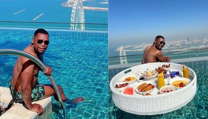 Muvhango star is enjoying Dubai with great food and a view